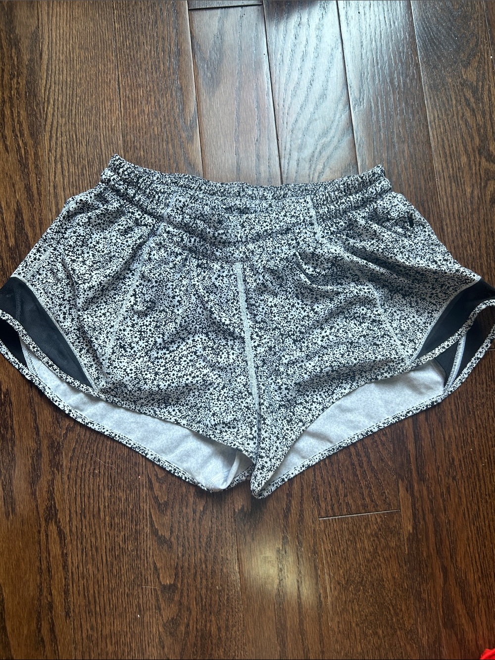 lululemon athletica Black & White Microprint Athletic Shorts